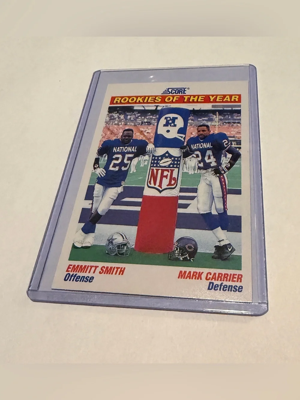 Emmitt Smith/Mark Carrier 1991 Score Rookies of the Year Football Card Vintage